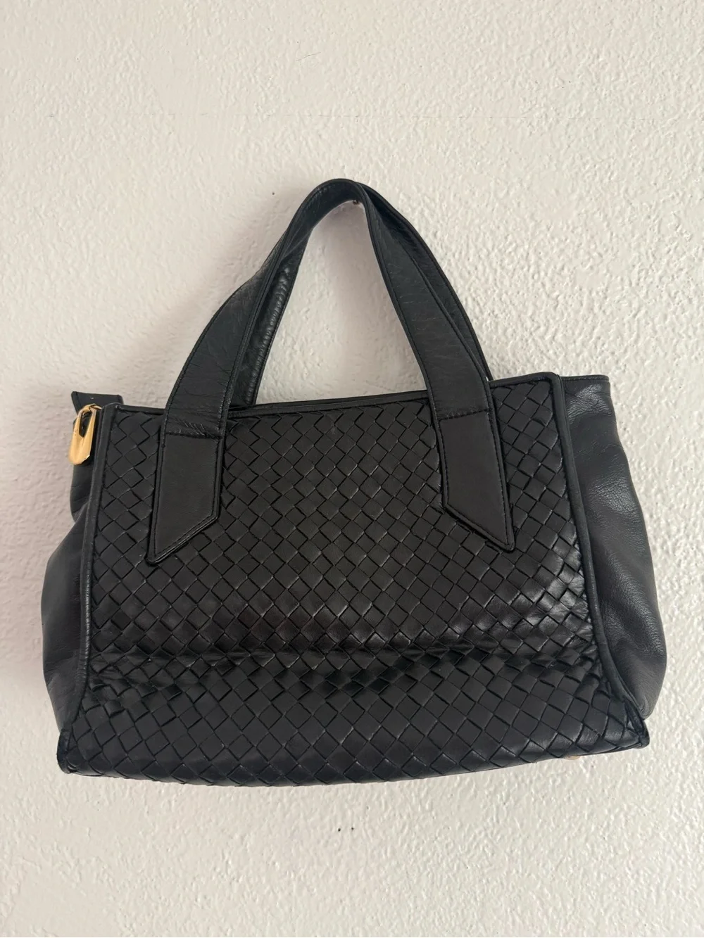 Woven Leather Handbag Black Bottega Style Nordstrom
